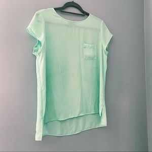 sheer green top